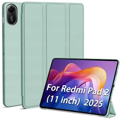 Lightweight Foldable Tablet Case with Auto Sleep/Wake and Anti - Drop Protection - Redmi Pad 2 (Matcha Green)