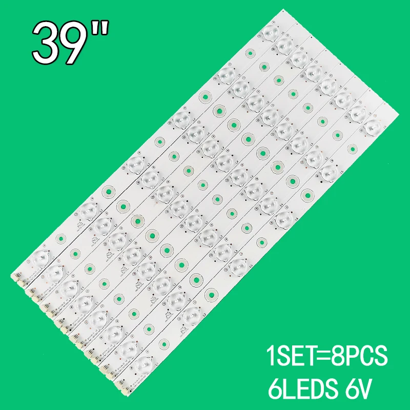 1set=8pcs 6leds 6v 380mm for  39 inch LCD TV backlight strip 39F3300-8*6 4C-LB3906-YH2 8pcs 1set 5leds 3v 515mm suitable for 50 inch lcd tv 202006 ds50m7a00 01 ds50m7a ds01 v01 dsbj w 50x7c backlight strip