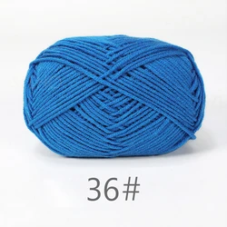 Luxurious Soft Milk Cotton Yarn Pack for Knitting and Crochet Projects - 5PCS, Total 250g (36 Deep Sea Blue)
