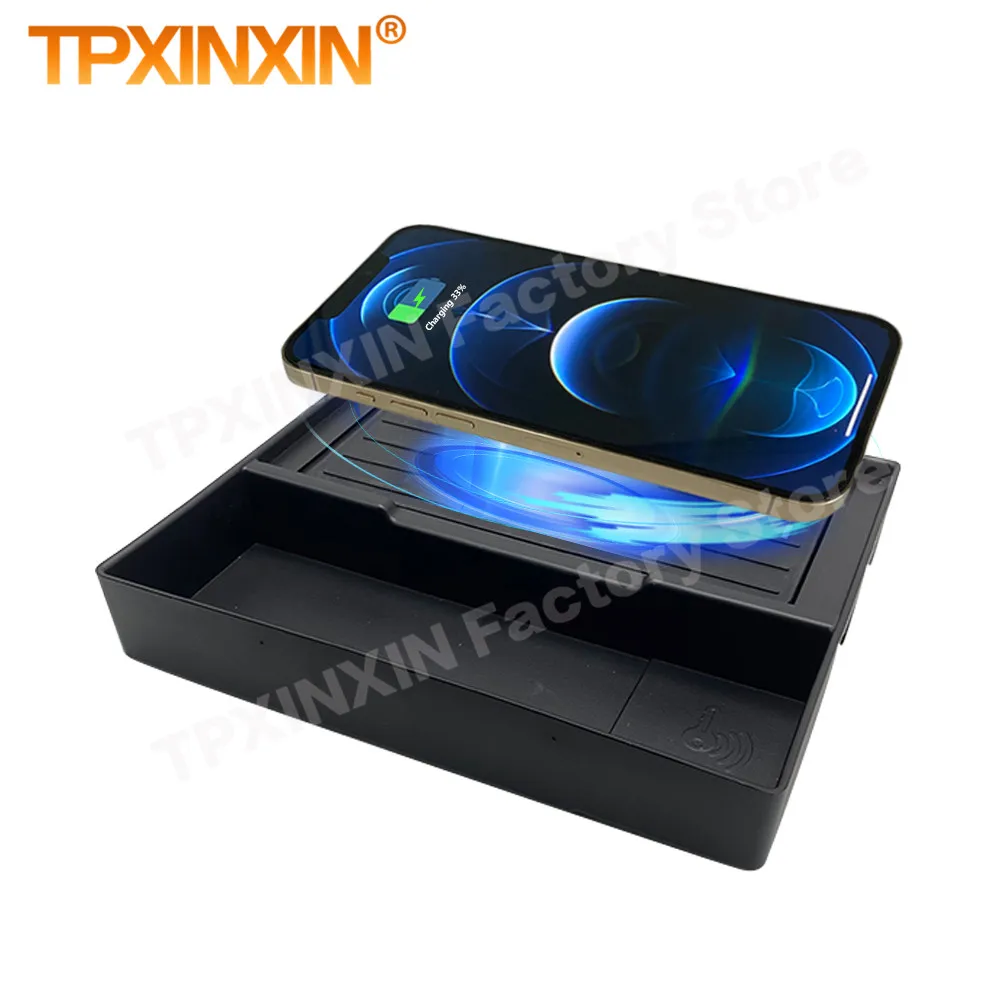 

QI автомобильное беспроводное зарядное устройство для Audi A6L A7 2019 2020 2021 QI быстрая Беспроводная зарядка интеллектуальные аксессуары держатель телефона для Iphone