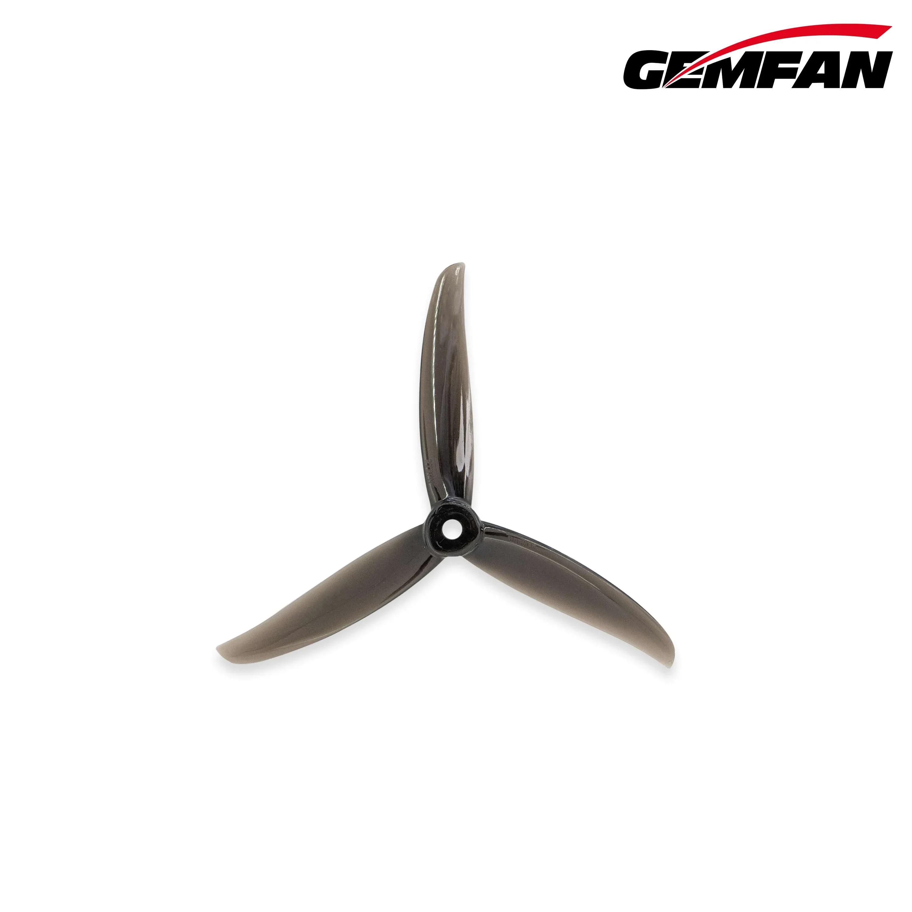 Détail des hélices Gemfan 5136 3 pales PC pour FPV, matériau polycarbonate visible