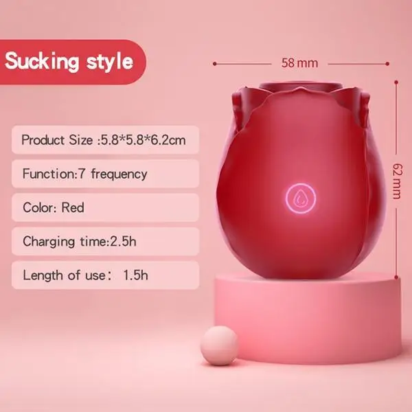 Rose Sex Toy for Women-Sucking Sex Stimulator for Women , G Spot Dildo Vibrator Clitoral Nipple Stimulation