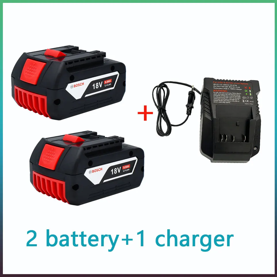 BOSCH 18V Original Lithium Battery Bosch Battery Pack 6.0AH Original Tool  Rechargeable Battery+Charger - AliExpress