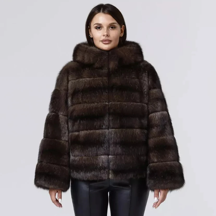 

New Winter Coat Women Fur Coat Natural Fox Fur Coat High Collar Outerwear Luxury Best Selling 2024