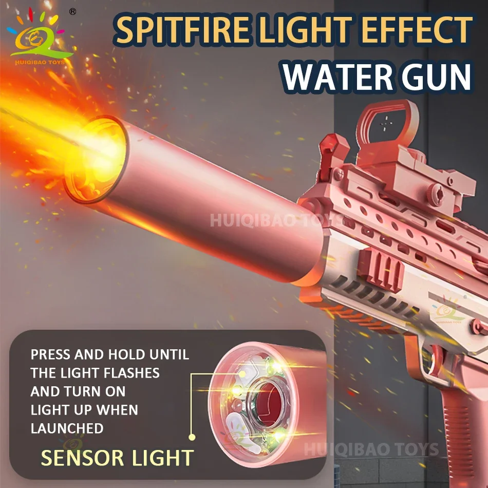 HUIQIBAO M416 Vector QBZ95 Electric Water Gun Firing Light Summer Outdoor Beach Shooting Game Toys for Children Adults Boys Gift 2