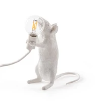 Modern LED Table Lights Resin Animal Rat Cat Squirrel LED Night Lights Mouse Table Lamps Home Decor Desk Lamp Lighting Fixtures 2