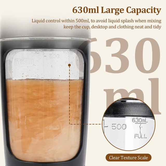 650ml Electric Shaker Bottle Portable Whey Protein Shaker Automatic Stirring Blender Multipurpose Juice Mixer Cups Fitness Work 2
