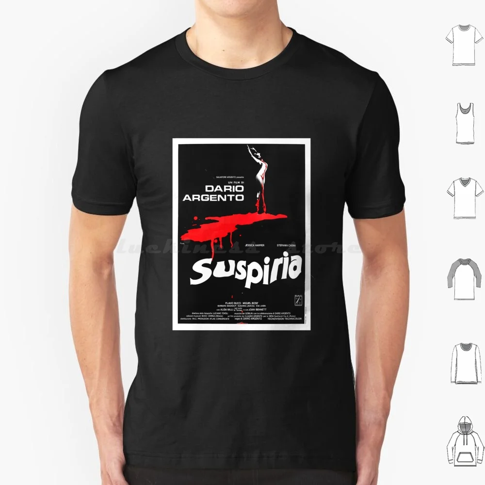 Suspiria Blood Flowing T Shirt 6Xl Cotton Cool Tee Suspiria Supernatural Horror Giallo Film 1977 Blood Dario Goblin
