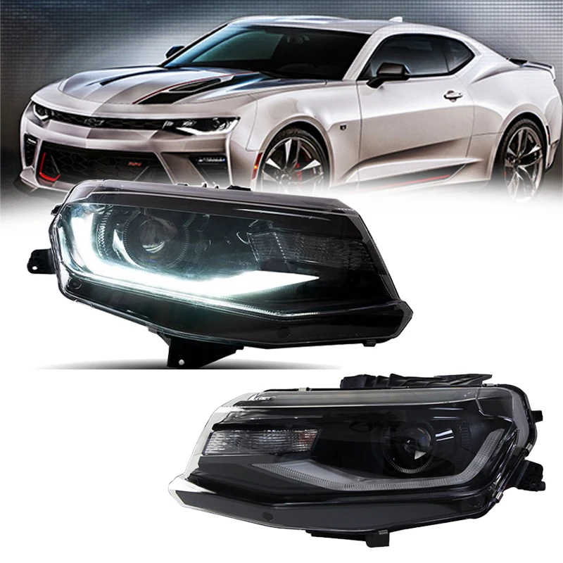 

2 шт., Автомобильные светодиодные фары для Chevrolet Camaro 2016 2017 2018 2019