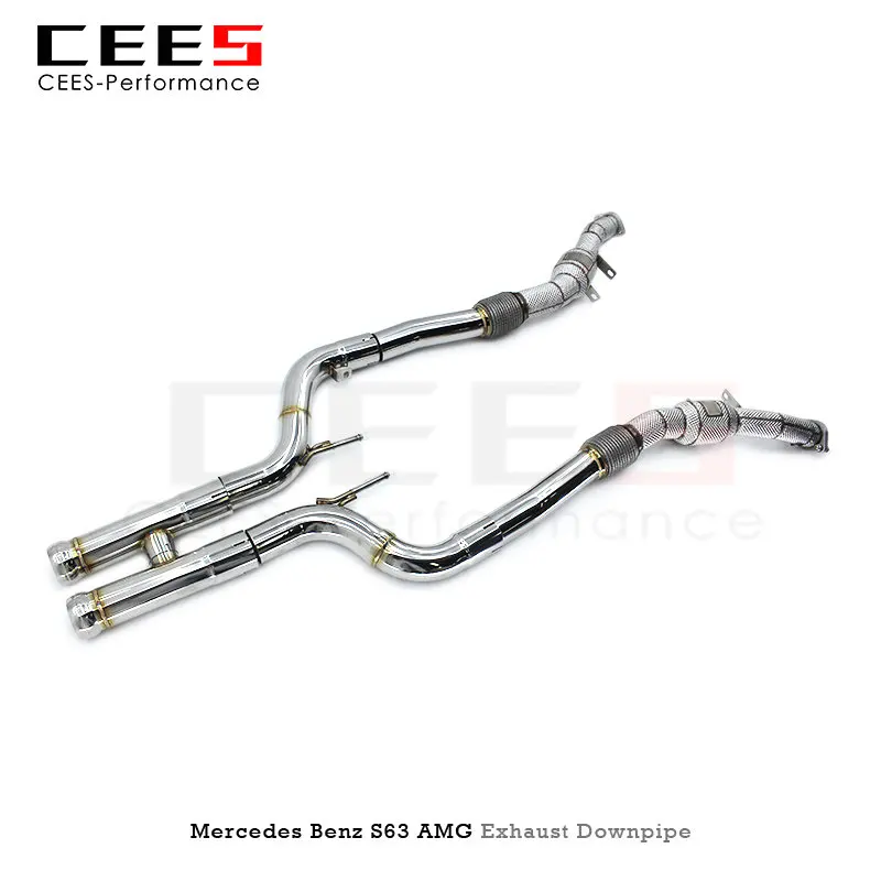 

CEES High flow catted downpipe For Mercedes-Benz S63 AMG W222 5.5T 2017-2019 Exhaust Downpipe Stainless Steel Exhaust Pipe
