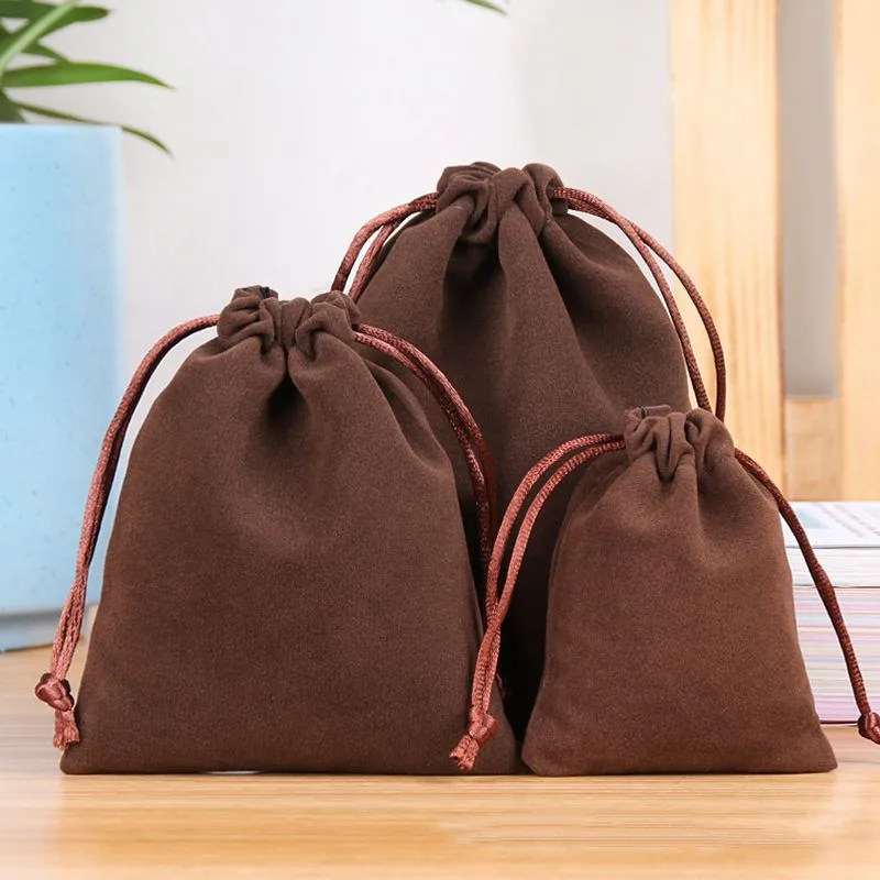 thumbnail image 1 of 10/50 Uds. Bolsas de terciopelo con cordón y bolsas pequeñas, bolsas para paquetes de joyería, bolsas de regalo para embalaje de boda y Navidad, 7x9, 8x10, 9x12cm, 1 of 5