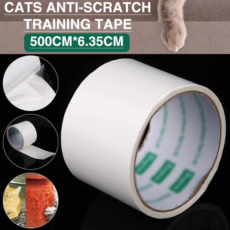 5m Cat Scratch Sticky Furniture Protector Training Tape Roll Double