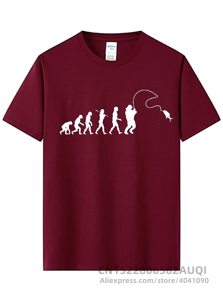 New Evolution Fishinger Tee Shirt Men Summer Fish Joke Fisherman Carp  T-shirts 31 Colors Cotton Short Sleeve Funny Gift T-shirt - AliExpress