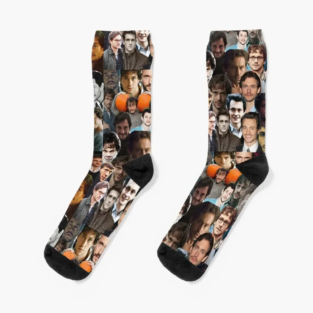 

Hugh Dancy Will Graham Collage Socks Crossfit Running Novelties sports stockings Men Socks Women's