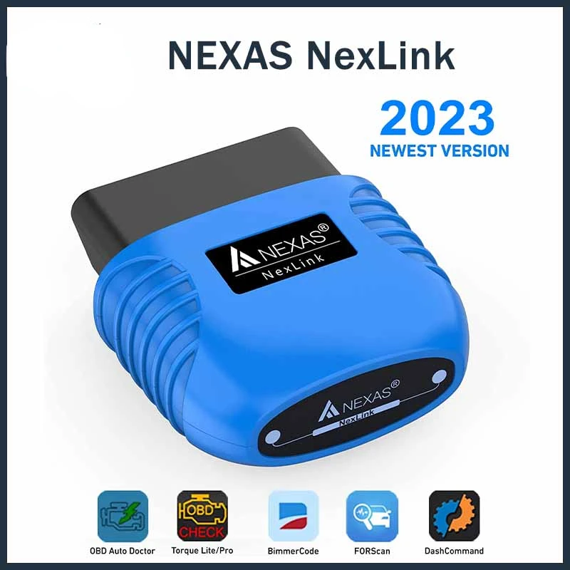 

Диагностический сканер NEXAS OBD2, Bluetooth-устройство для диагностики автомобиля и мотоцикла, для iOS, Android, Windows