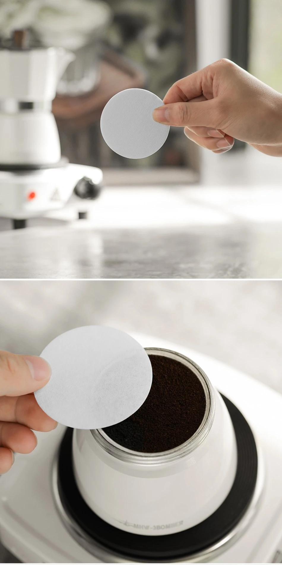 100 Filtres à Café Papier N°6 - 60mm - Pour Une Extraction Propre Et Savoureuse - Maison Ou Café - Sans Odeur, Fibres De Bois - 2