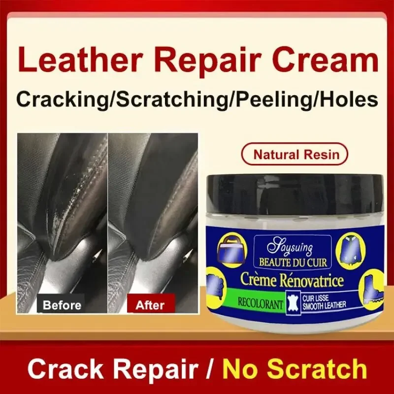 Leather Repair Cream Leather Scratches and Cracks Repair Car Seat Cream Refurbish Tool Shoe leather repair cream