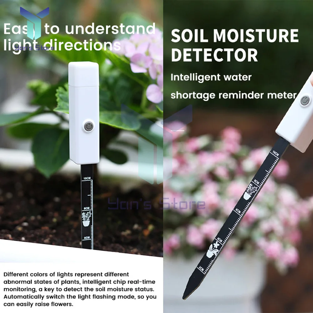 Soil Moisture Sensor Temperature Humidity Tester Garden Plant Detector Meter For Home Planting
