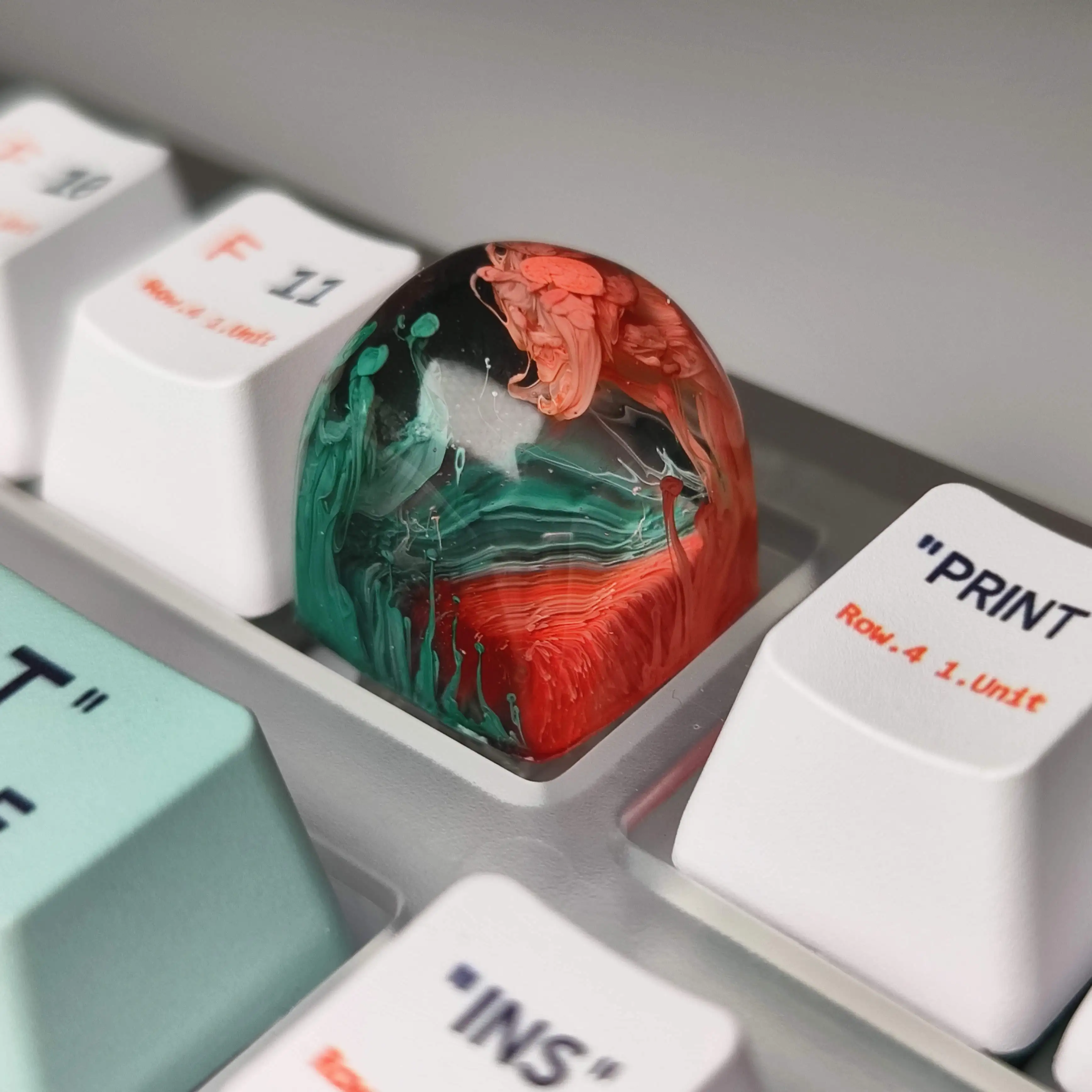 Personalidade Handmade Keycap para Cherry mx Switch Gamer Teclado Retroiluminado Mecânico Dom Keycaps Substituir Artisan Resina Rgb Keycaps - Imagem 4