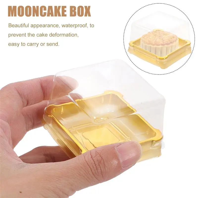 Cake Box Boxes Cupcake Mini Containers Container Moon Clear Mooncake Plastic Packaging Lids Gift Dessert Muffin Food Dome