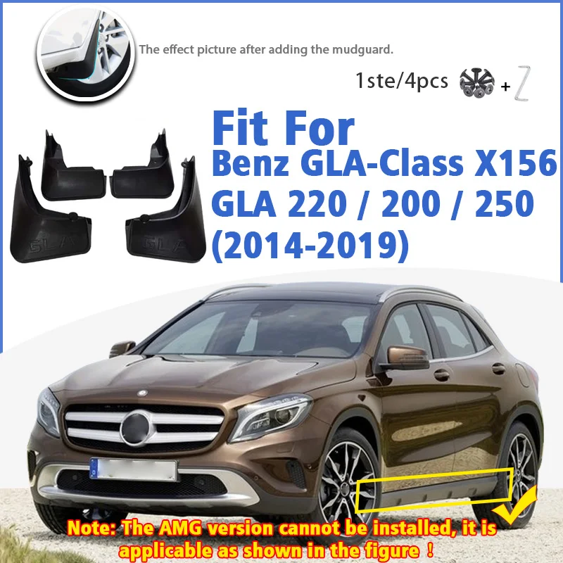 

Mudguard For Mercedes Benz GLA 220 200 250 X156 2014-2019 Front Rear Mudflaps Mudguards Car Accessories Splash Guard Fender