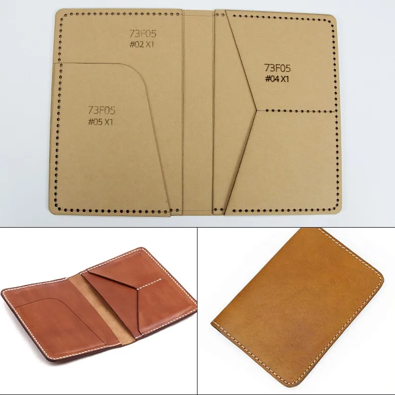 NUBECOM Wallet Card Bag Leather Template Leather Pattern Tools Paper Stencil gabarit maroquinerie Practical Templates