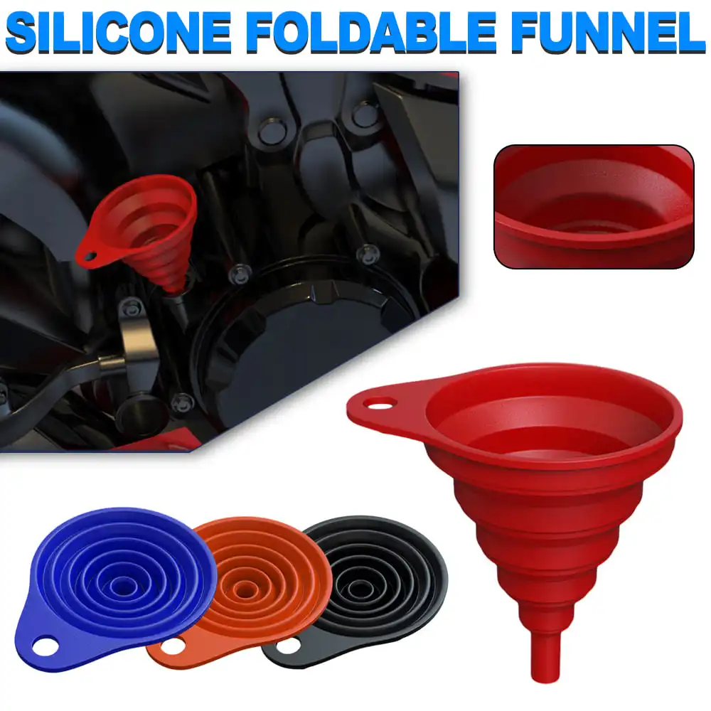 

Motorcycle For Honda CB1000 CB1000R CB1100 CB125F CB125R CB1300 X4 CB150R Collapsible Silicone Funnel Fuel Change Folding Hopper