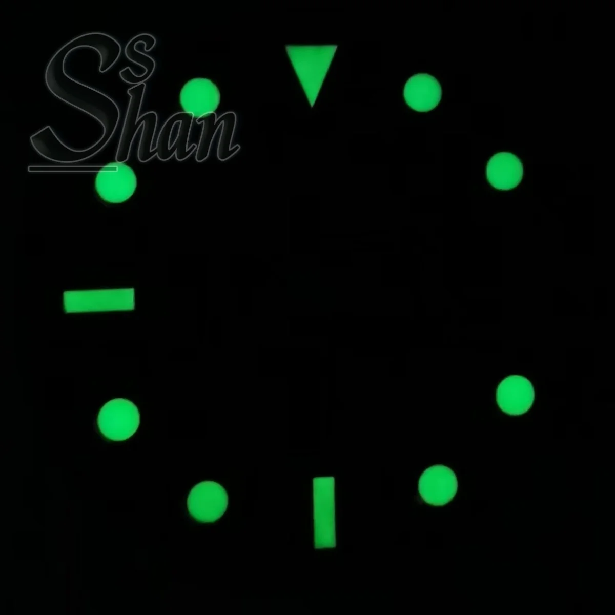 Black Dial with Multicolor Index Sides and Green Luminous Feature - 29MM