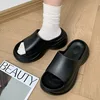 Chunky Platform Slippers for Women Summer Non-Slip Thick Bottom Sandals Woman 2025 Solid Color Wedge High Heel Slides Female 3
