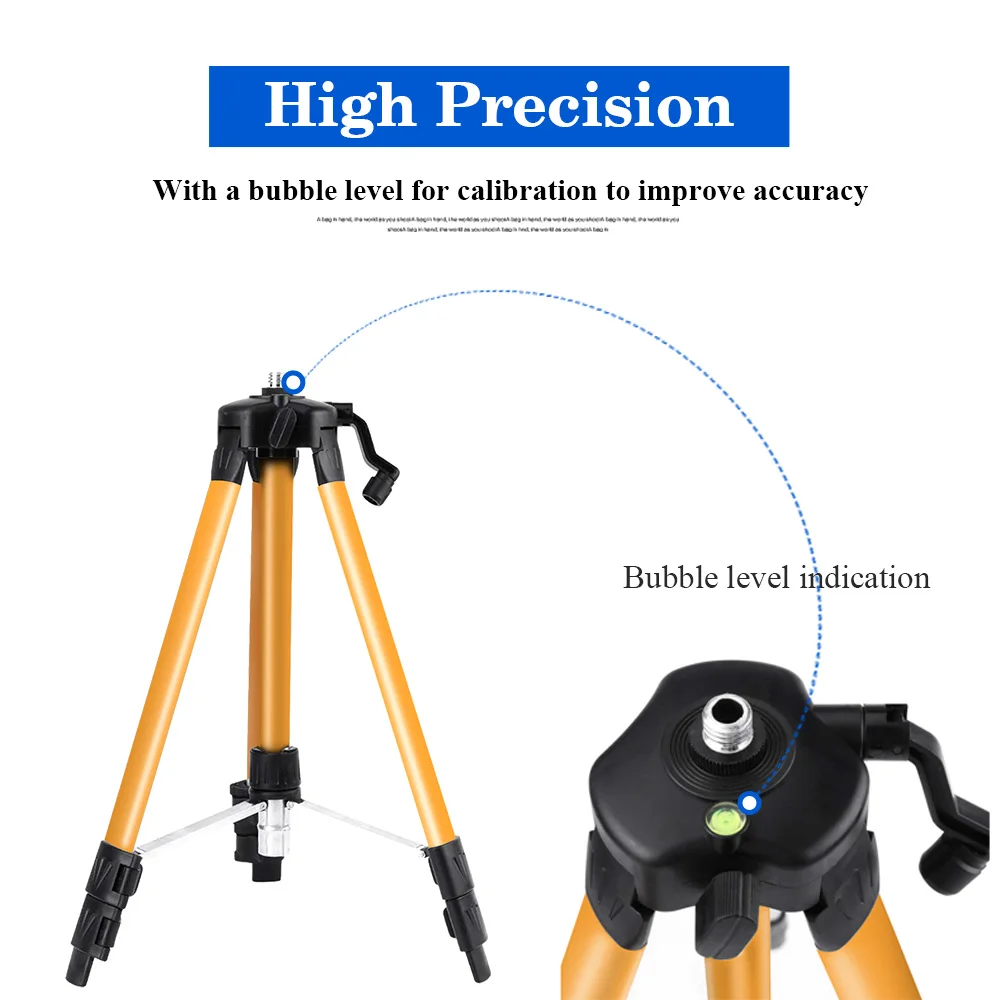 Laser Level Tripod 1.2/1.5M Adjustable Height 5/8" Adapter