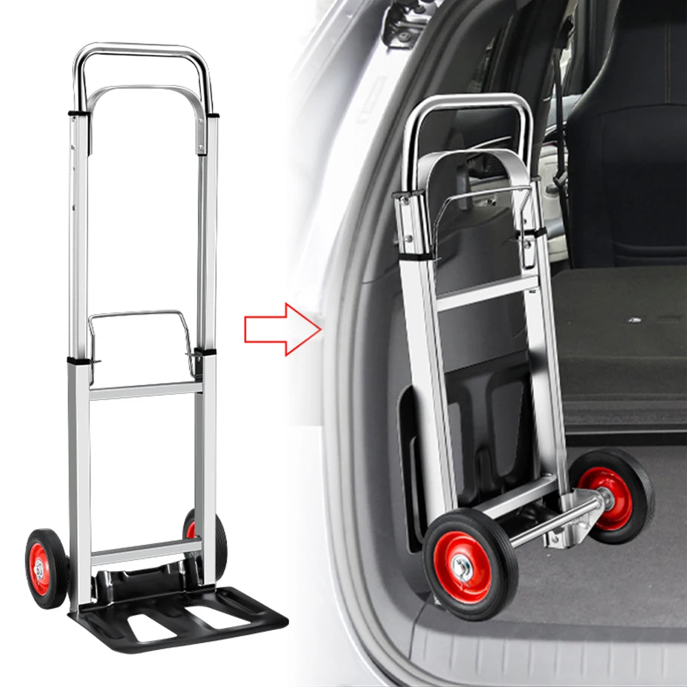 Telescoping  Hand Truck Portable Heavy Duty Dolly Cart Collapsible Luggage Cart Compact Trolley Cart for Easy Moving and Travel
