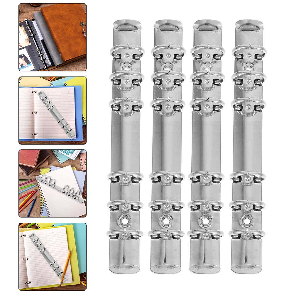 

6 Pcs Binder Metal Book Ring Six-holes Rings Segmented Office Accessories DIY Notebook File