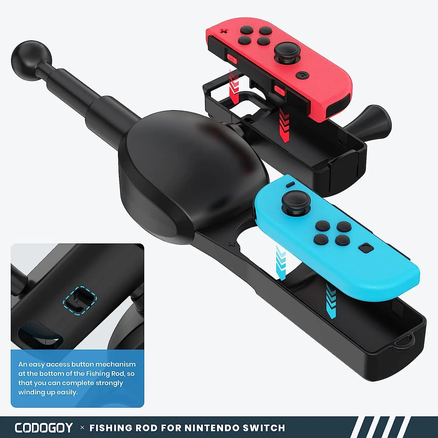 1PC Fishing Rod Hand Grip for Nintendo Switch Fishing Game Accessories  Compatible with Nintendo Switch