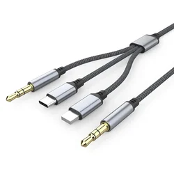 Versatile 3.5mm Car AUX Audio Cable for 3m (Sliver)