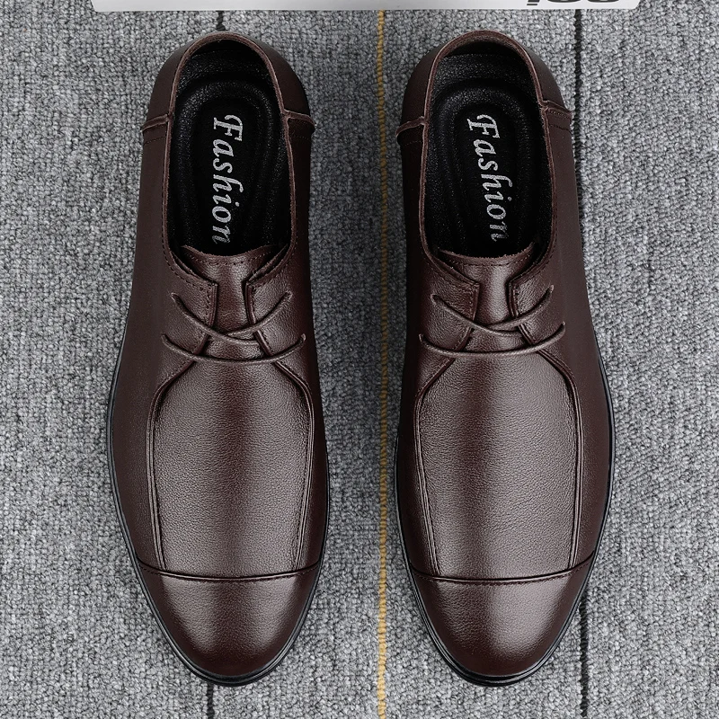 Classic Men's Business Shoes Conference Formal Shoes Soft Soled Men's Genuine Leather Shoes Commuter Casual Shoes Flat Shoes