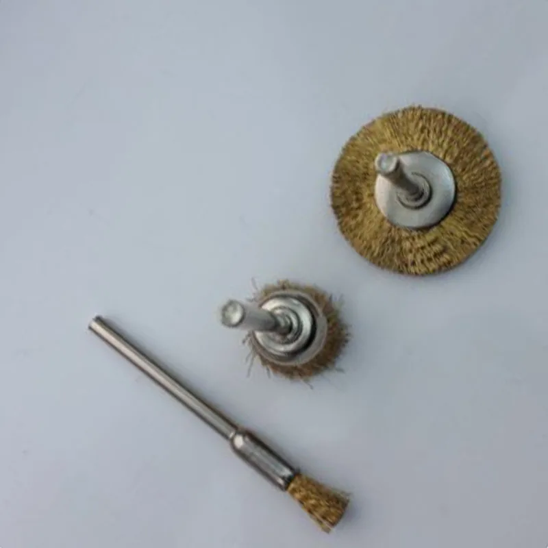 Set di punte per spazzole a tazza con ruota in filo di rame professionale da 3 pezzi per rimuovere la vernice dalla ruggine per accessori per utensili elettrici per smerigliatrice rotante