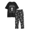 Disney The Nightmare Before Christmas Jack Skellington Short Sleeve Long Leg Pyjamas Set Men Women Hot Sale Faddish Casual Set 1