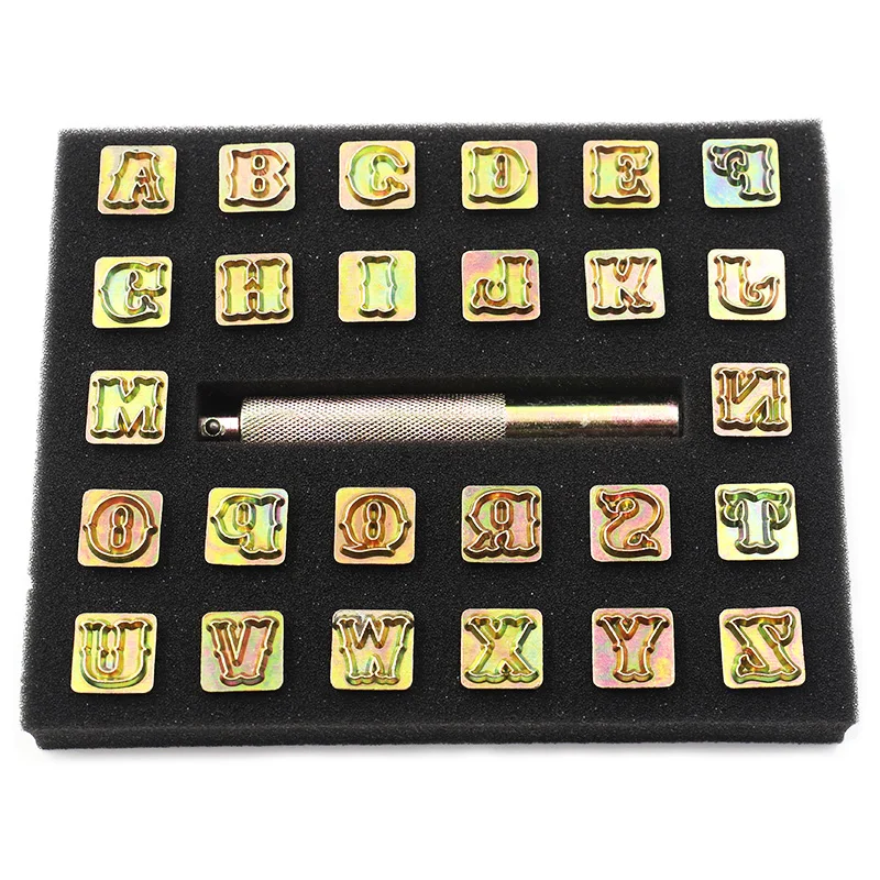 Number Letter Stamp Set Leather Craft Stamps Leather Letter Punch Alphabet Number Stamp Set Metal Stamping Marker 1set 26 Capital Letters Leather Stamping Tool Metal Fancy Alphabet Stamp Print Kit Ideal for Leather Art Craftwork Carving