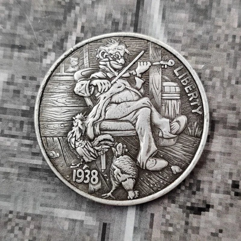 

10PC set Silver Coin Silver Dollar the United States Can Blow Silver Dollar1913Violin Old Man Skull Coin Factory Collection Whol