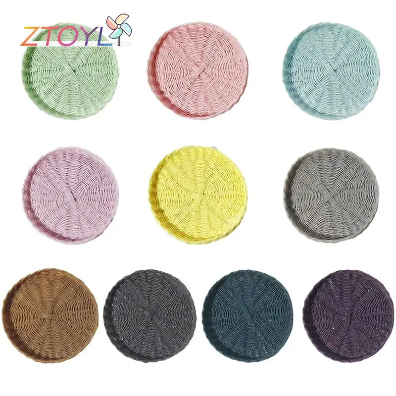 

1:12 миниатюрный круглый поднос для кукольного домика, поднос для чайной чашки, модель хлеба/фотография, декоративная игрушка, аксессуары для кукольного домика