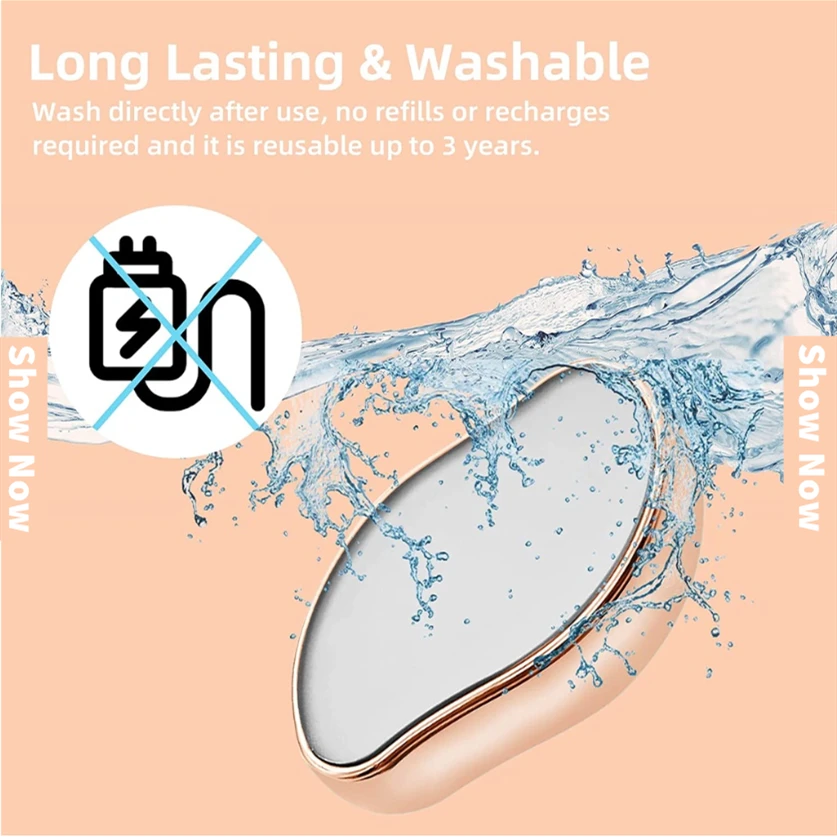 Crystal Hair Removal Stone, Nano Eraser Painless, Portable Physical
