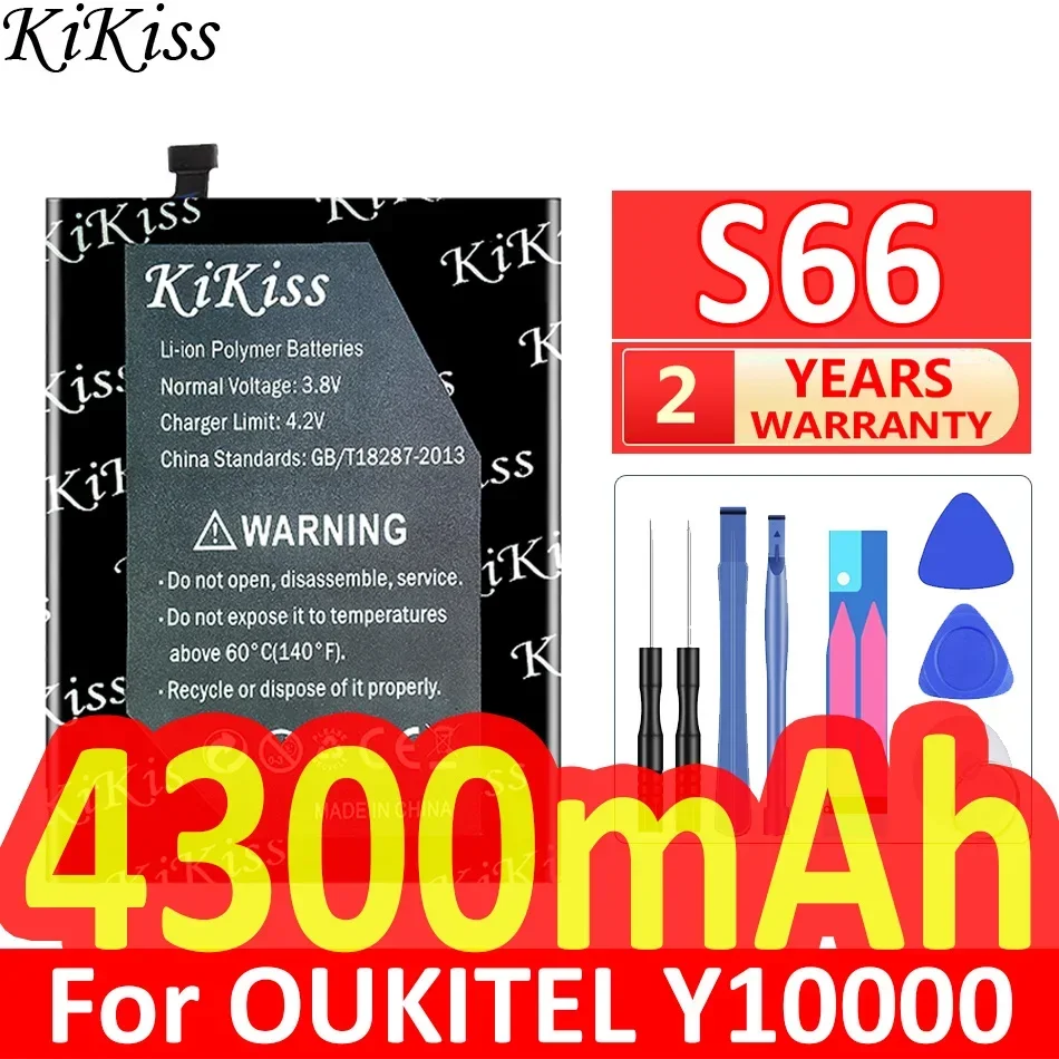 

4300mAh KiKiss Powerful Battery S66 (Y10000) For OUKITEL Y10000 Mobile Phone Batteries