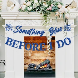 Elegant Blue Bridal Shower & Bachelorette Party Banner (Blue)