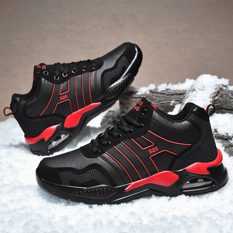 Zapatillas de transpirables para hombre, zapatos de algodón de terciopelo con cojín de aire, informales, para otoño e invierno, nuevo estilo| | - AliExpress