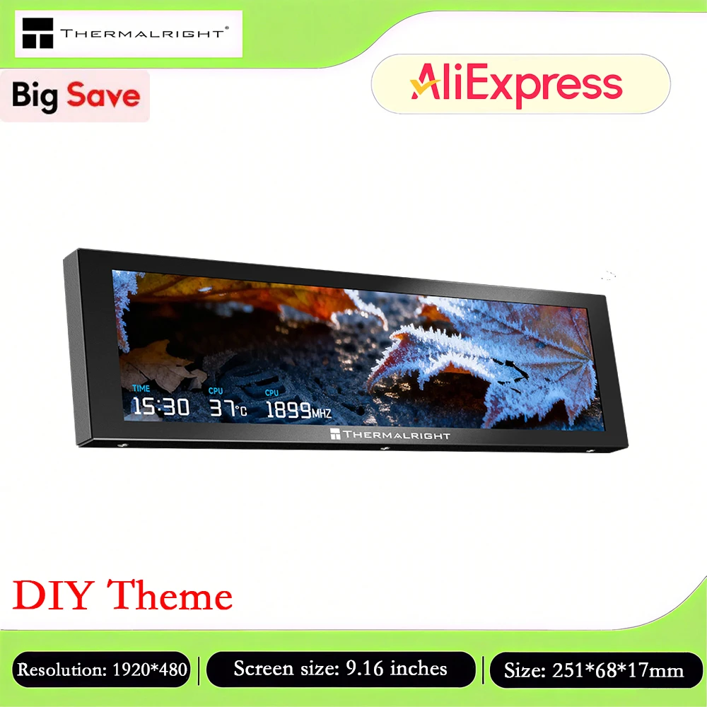 Thermalright TROFEO VISION LCD IPSフルカラーLCDスクリーン、9.16