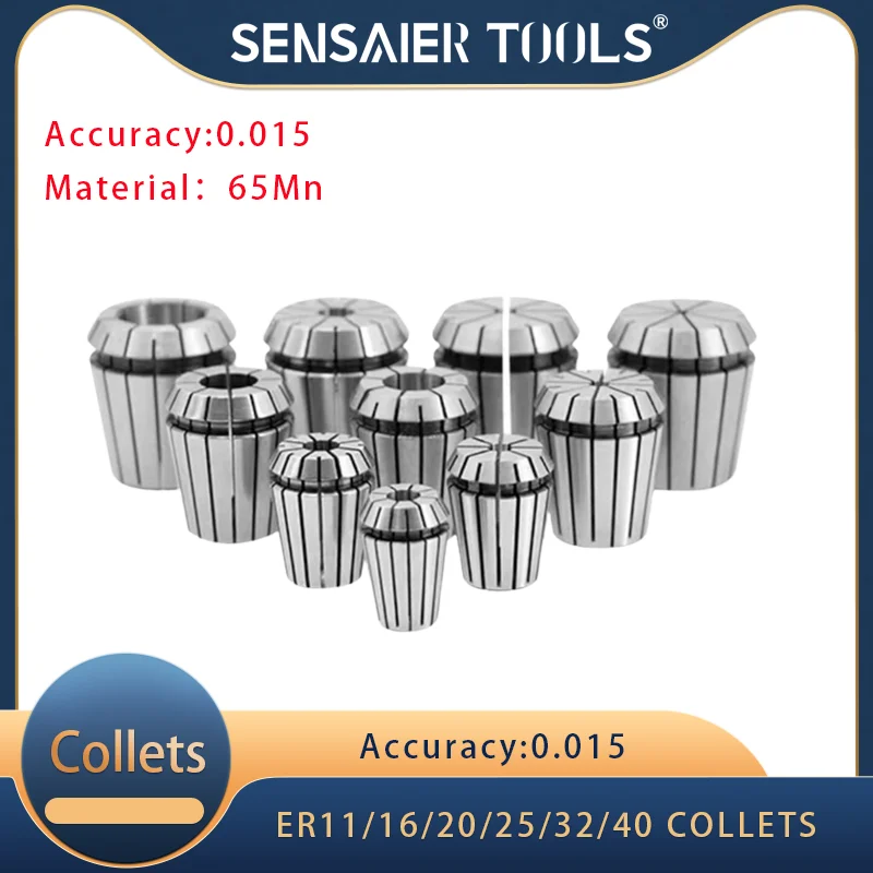 

10pcs Er11 Er16 Er20 Spring Collet High Precision Collet Set For Cnc Machine Tools 0.015