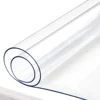 Clear Vinyl Tablecloth Cover, Plastic Table Cover Rectangular, Crystal Clear Plastic Table Cover Protector for Dining Table 5