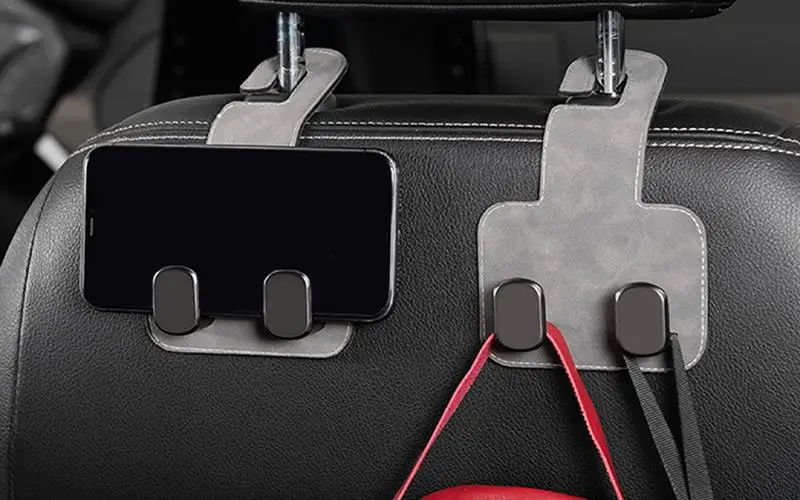 

Car Purse Hooks Multifunctional Auto Back Seat Headrest Hanger Rotatable Double Hook Shopping Bag Coat Storage Hanger Car Hooks