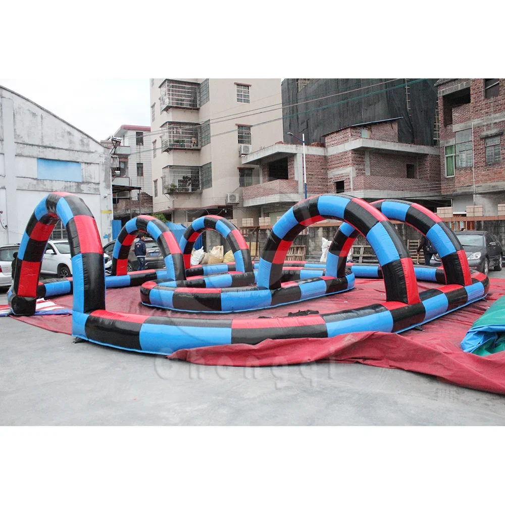 commercial high quality pedal karts go kart racing tracks inflatable race car track for bumper cars for sale