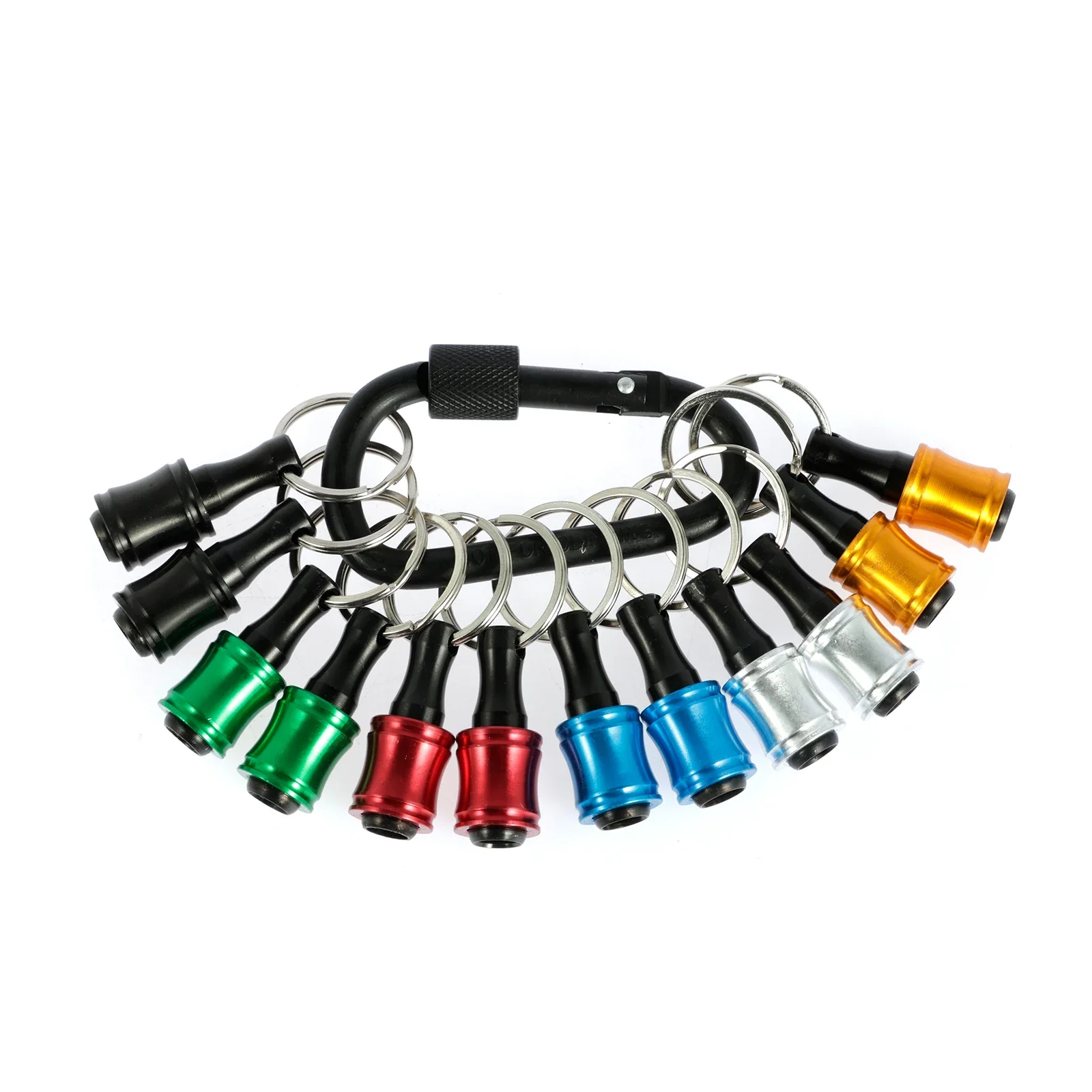 12Pcs Bohrer Halter 1/4 Zoll Hex Schaft Bohrer Halter Aluminium Legierung Bohrer Schlüsselbund Tragbare Schnell Ändern Bohrer bit – Detail 7